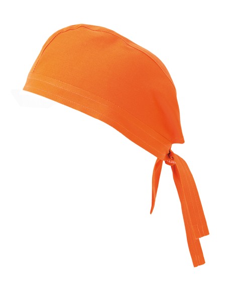 GORRO CON TIRAS. NARANJA